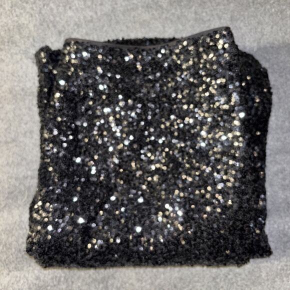 Lucy Paris Womens Sz Medium Black Sequin Europe 40 Straight Leg Pants - Picture 9 of 9